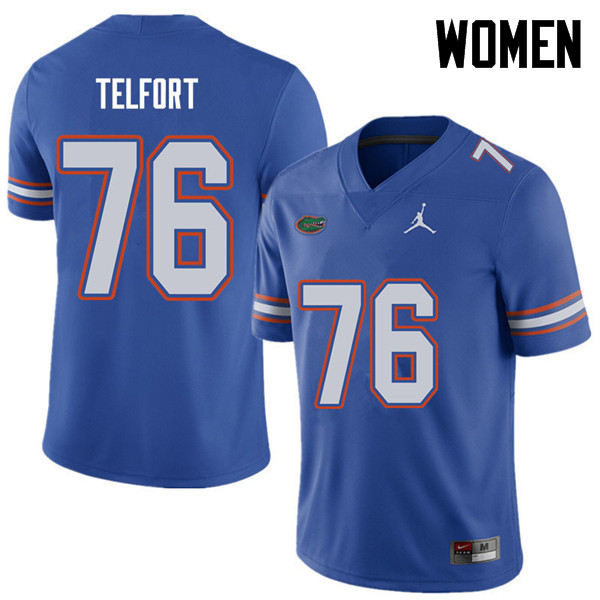 Jordan Brand Women #76 Kadeem Telfort Florida Gators College Football Jerseys Sale-Royal